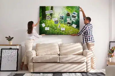 Printed Cork Memo Board Spring nature