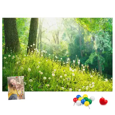 Printed Cork Memo Board Spring nature