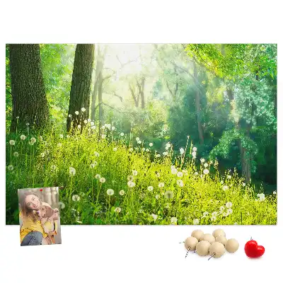 Printed Cork Memo Board Spring nature