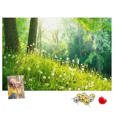 Printed Cork Memo Board Spring nature