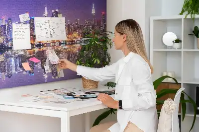 Printed Cork Board New York at night