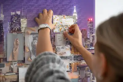 New York at Night Printed Cork Board