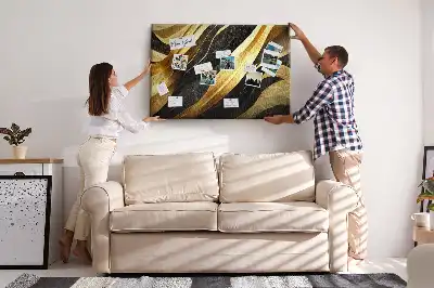 Elegant Abstraction Printed Cork Memo Board
