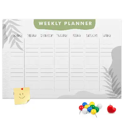 Cork memo board Weekly plan
