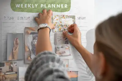 Weekly plan cork memo board
