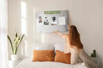 Weekly plan cork memo board