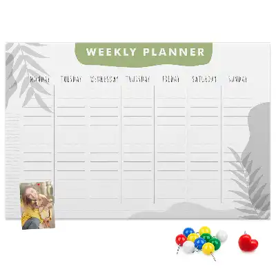 Weekly plan cork memo board