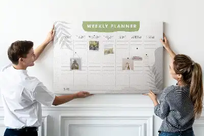 Weekly plan cork memo board