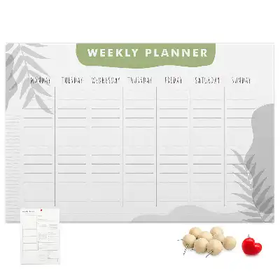 Weekly plan cork memo board