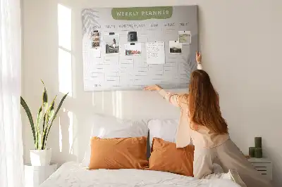 Weekly plan cork memo board
