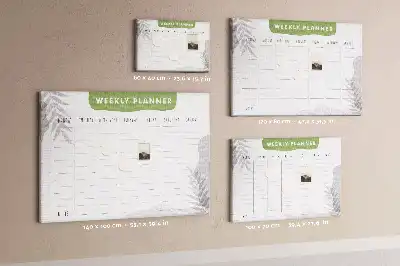 Weekly plan cork memo board