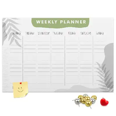 Weekly plan cork memo board
