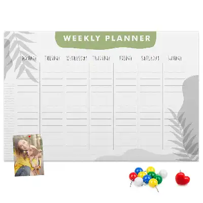 Weekly plan cork memo board