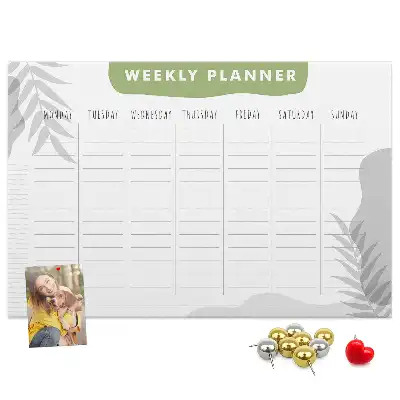 Weekly plan cork memo board