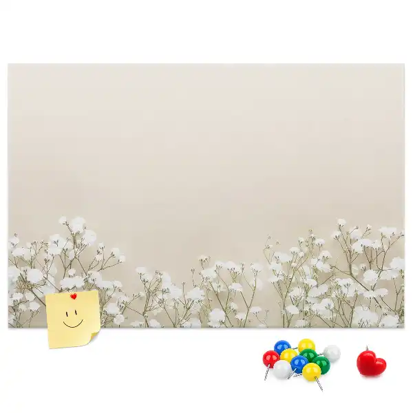 Printed Cork Memo Board Blooming flowers