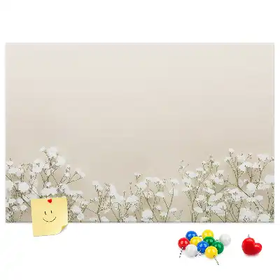 Printed Cork Memo Board Blooming flowers