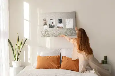 Printed Cork Memo Board Blooming flowers