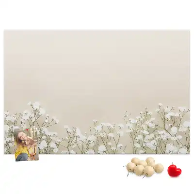 Printed Cork Memo Board Blooming flowers