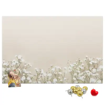 Printed Cork Memo Board Blooming flowers