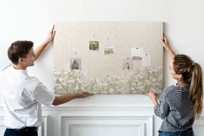 Blooming Flowers Printed Cork Memo Board
