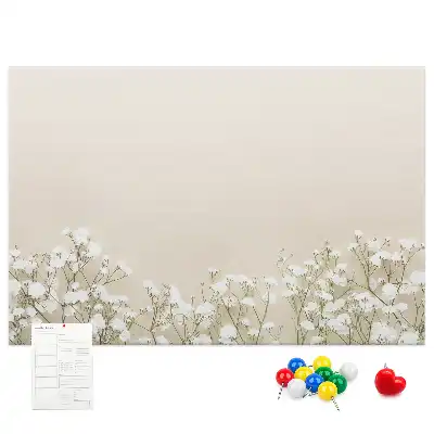 Printed Cork Memo Board Blooming flowers