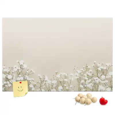 Printed Cork Memo Board Blooming flowers