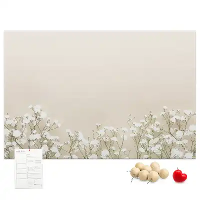 Printed Cork Memo Board Blooming flowers