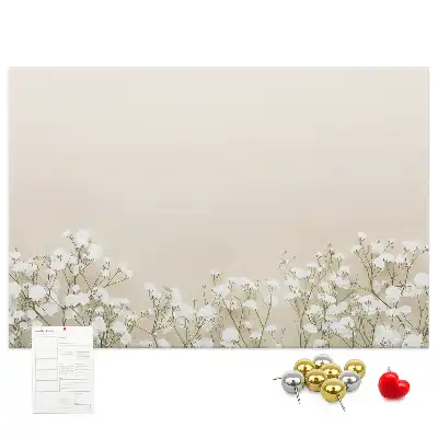 Printed Cork Memo Board Blooming flowers