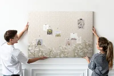 Printed Cork Memo Board Blooming flowers