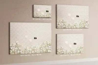 Printed Cork Memo Board Blooming flowers