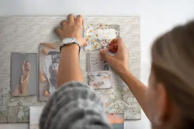 Printed Cork Memo Board Blooming flowers