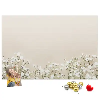 Printed Cork Memo Board Blooming flowers