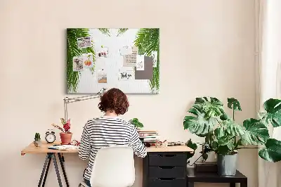 Palm leaf nature cork memo board