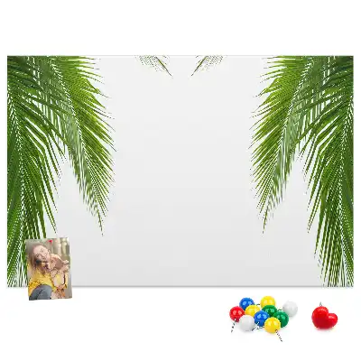 Palm leaf nature cork memo board