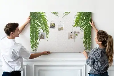 Palm leaf nature cork memo board