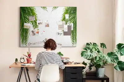 Palm leaf nature cork memo board