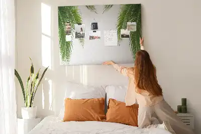 Palm leaf nature cork memo board
