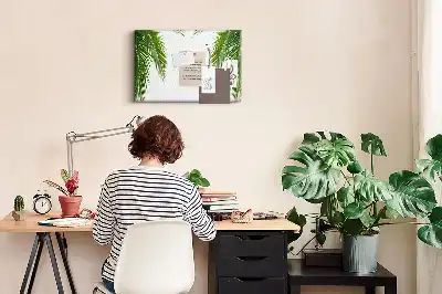 Palm leaf nature cork memo board