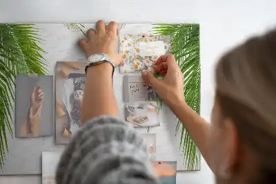 Palm leaf nature cork memo board