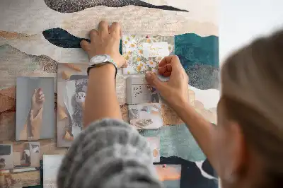 Printed Cork Memo Board Landscape abstraction