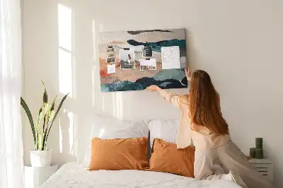 Printed Cork Memo Board Landscape abstraction