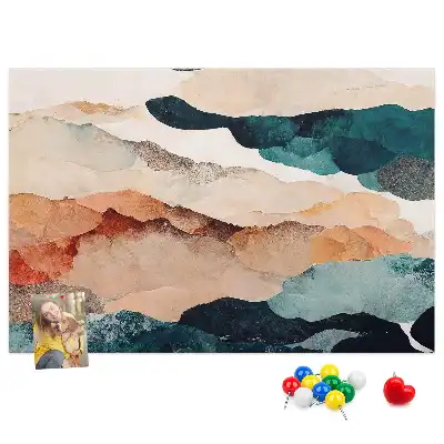 Printed Cork Memo Board Landscape abstraction