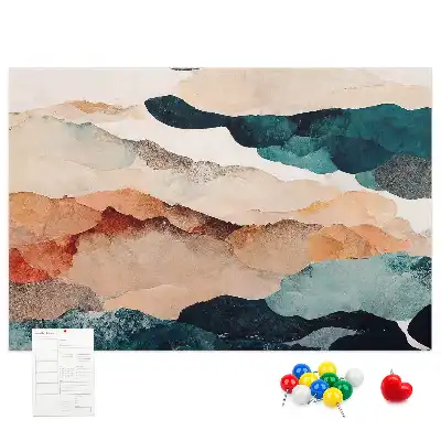 Printed Cork Memo Board Landscape abstraction