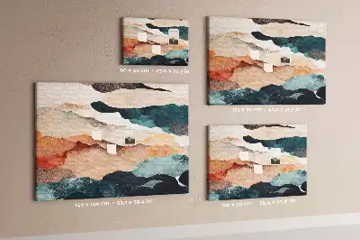 Printed Cork Memo Board Landscape abstraction