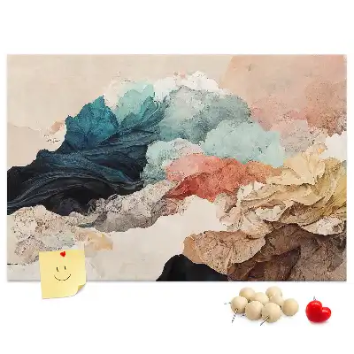 Cork memo board Landscape abstraction