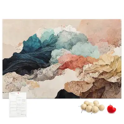 Cork memo board Landscape abstraction