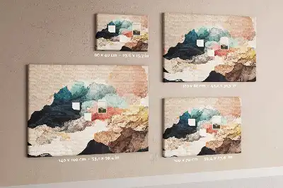 Cork memo board Landscape abstraction