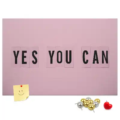 Yes You Can Printed Cork Board