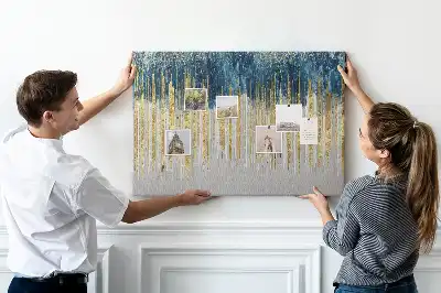 Printed decorative pattern cork memo board