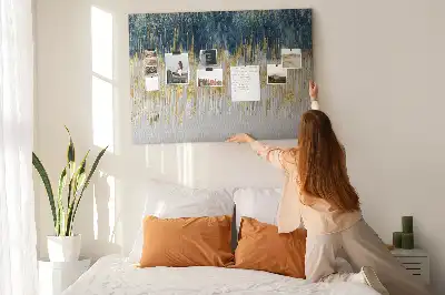 Printed decorative pattern cork memo board